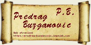Predrag Buzganović vizit kartica